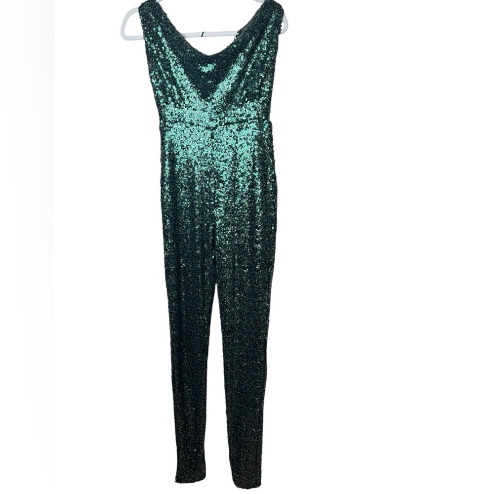 Windsor‎ Emerald Green Sequin Sleeveless Jumpsuit – Size M